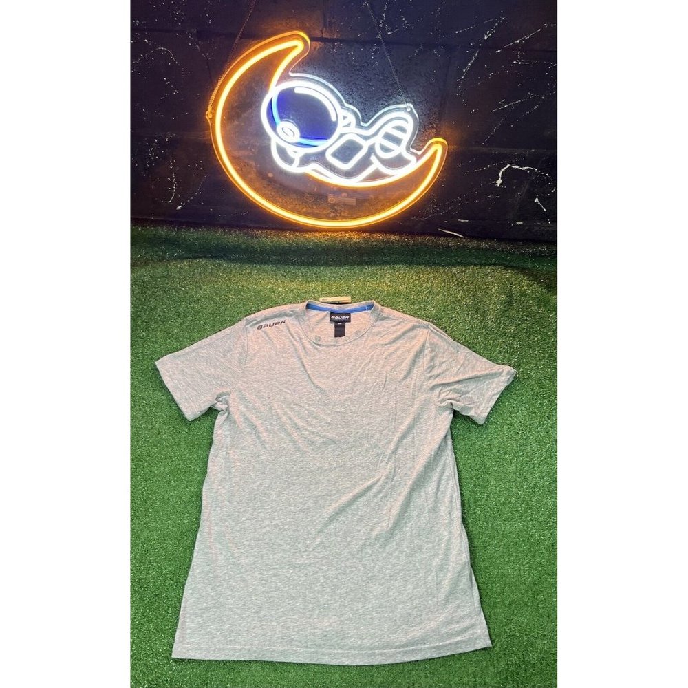 Bauer‎ Team Gray Crewneck Training-Fit Short-Sleeve T-Shirt Mens Size MD
